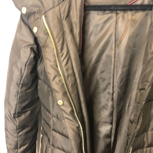 Cole Haan Signature full maxi length brown puffer coat, size extra small - Picture 8 of 16
